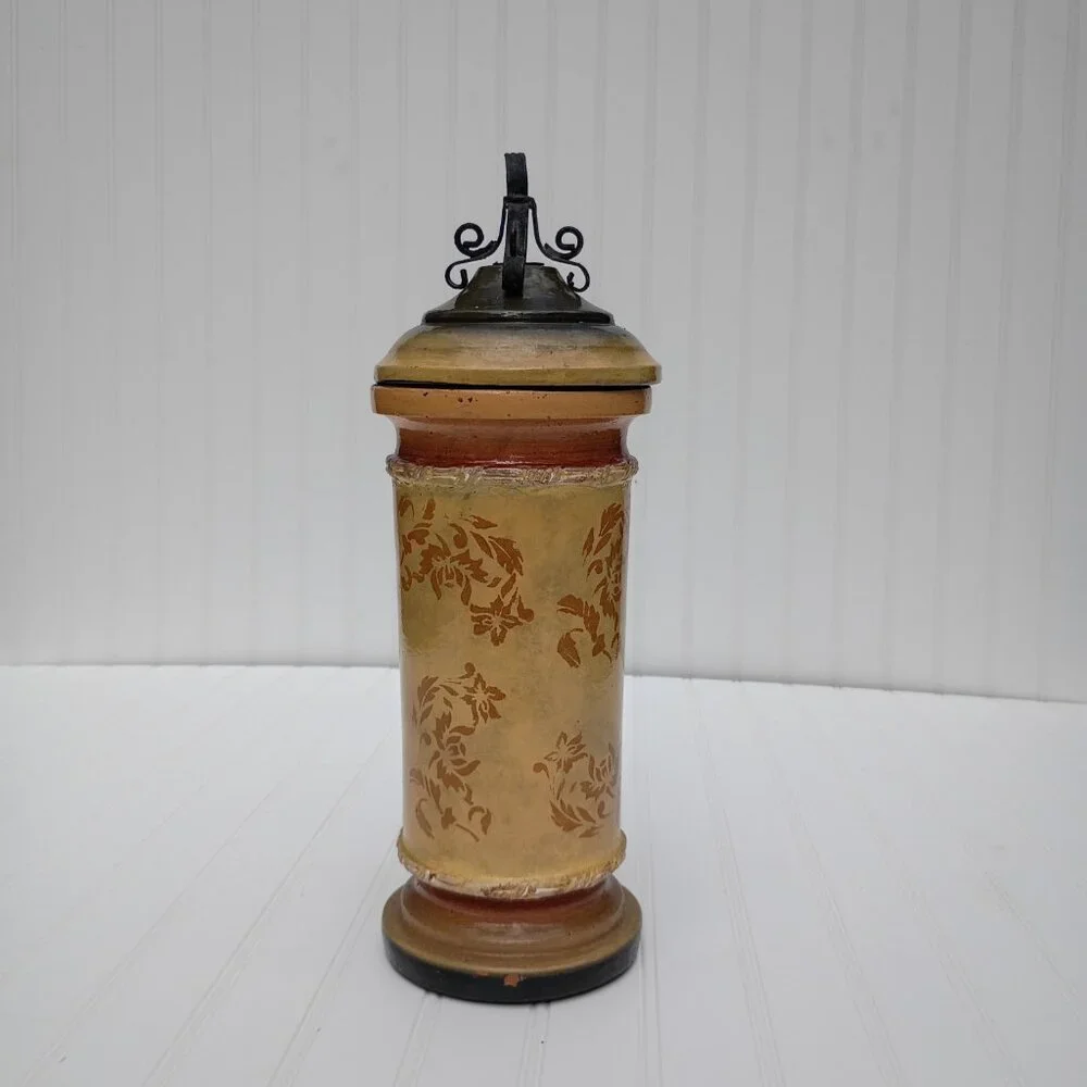 French Country Terracotta Lidded Vase 16